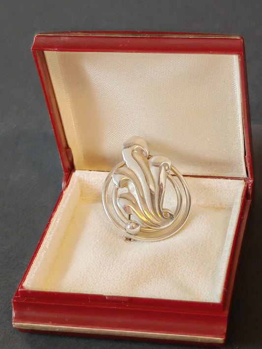 Broche vintage argent 800