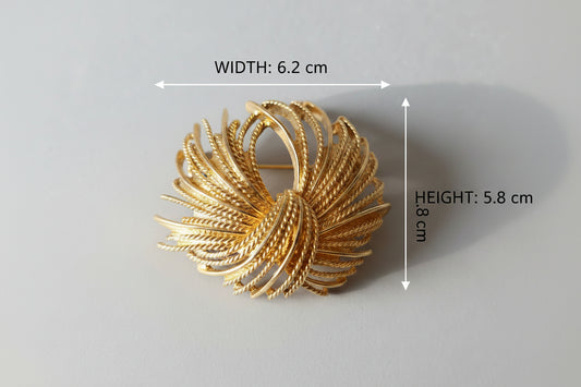 Broche Monet Sunburst plaqué or