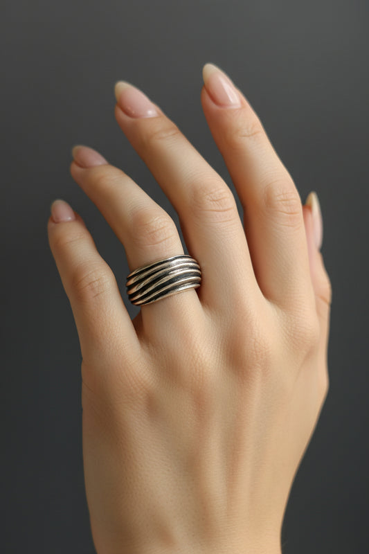 Bague en argent massif