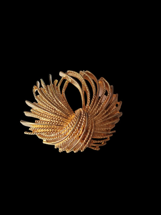 Broche Monet Sunburst plaqué or